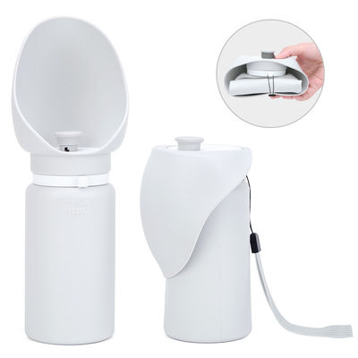 Buy Outdoor 550ml 19oz Dog Water Bottle Dispenser White Collapsible Dog Water Feeder online manufacture