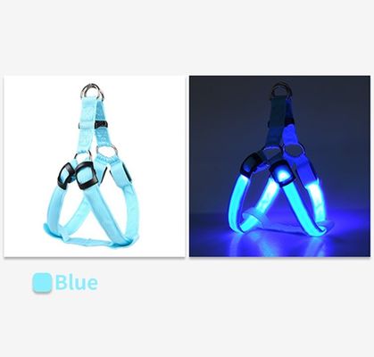 Buy LED Night Dog Harness Vest Rechargeable USB Reflective Design Adjustable Leash Outdoor Walks online manufacture