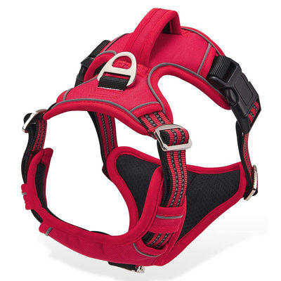 Buy Nylon Dog Harness Control Handle Breathable Mesh Reflective Design Custom Logo Decoration online manufacture