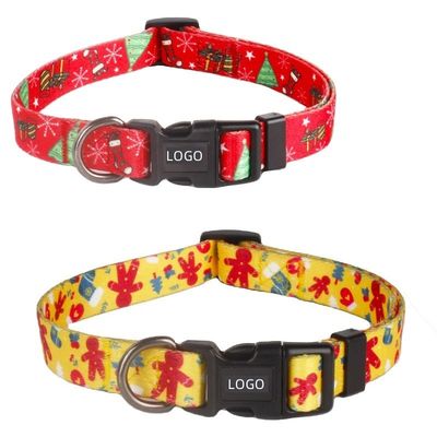 Buy Dog Pet GiftsDog Polyester Christmas Custom Waterproof Pet Collar Adjustable Luxury online manufacture