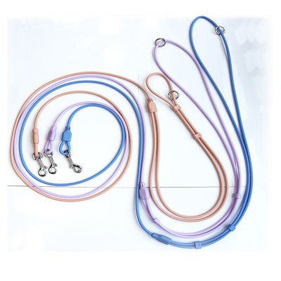 Buy Macaron PVC Slip Lead Dog Leash Hands Free Slip Lead Collar Waterproof online manufacture