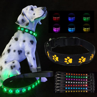 Buy Rechargeable Led Dog Leash Illuminating Walking Night Glowing USB Rivet Decoration online manufacture