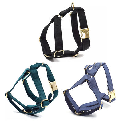 Buy Dog Velvet Collar Leash Harness Set Luxury Collar Set Pet Leash Poop Bag OEM ODM Accepted online manufacture