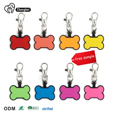 Buy Rose Orange Blank Dog ID Tags Silicone Name Tags For Dogs Personalized online manufacture