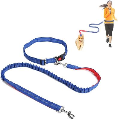 Buy Adjustable Hands-Free Pet Dog Running Leashes Custom Logo Long Waist Double Nylon Rope online manufacture