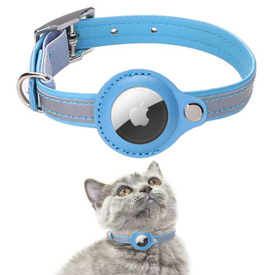 Buy Adjustable GPS AirTag Dog Collar Small Animals Dog Collar With Airtag Holder online manufacture