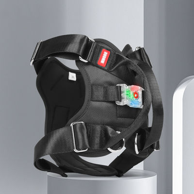 Buy Dog Harness Vest Heavy Duty Padded Reflective USB Nylon Material Oxford Made  LED Light online manufacture