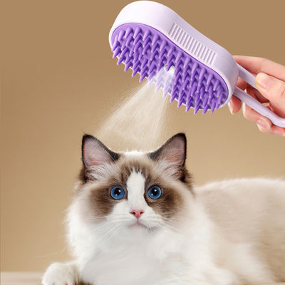 Buy Grooming Steamer Brush Pet Hair Removal Spray Comb 3 In1 Self Cleaning Steam ABS TPR online manufacture