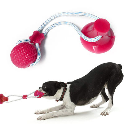 Buy Pet Dog Self Play Tug Pull Force Vent Durable Strong Teeth Cleaning Suction Cup TPR online manufacture