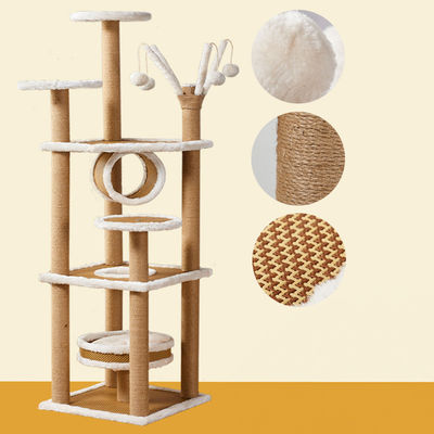 buy Multi Level Cat Tree House Scratching Post Heavy Duty With Sisal Rop Cat Tower Column Climbing Tree Cat's Dream Play Area online manufacture