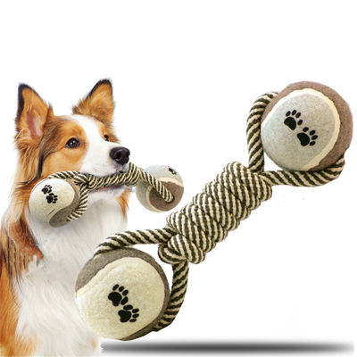 Buy Dog Rope Toy  Medium And Larg Toy Dumbbells Tennis Ball Cotton Rope Dog Chew Toy online manufacture