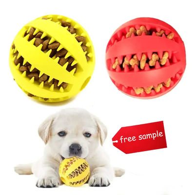 Buy Red Rubber Interactive Pet Ball Pet Chew Toys 6cm 7cm Unbreakable Dog Ball online manufacture