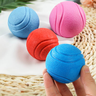 Buy Teeth Cleaning Playing Training Ball for Dogs Natural TPR Foam Durable Indestructible Blue/Red/Pink online manufacture