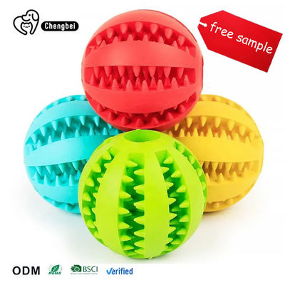 buy Picture 7cm Durable Soft Rubber Non Toxic Bite Resistant Dog Chew Toy Balls for Pet Food Treat Feeder and Tooth Cleaning online manufacture