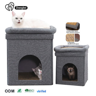 buy Cat Climbing Frame Folded Double Cool Cat Litter Cathole Platform Luxurious and Comfortable online manufacture
