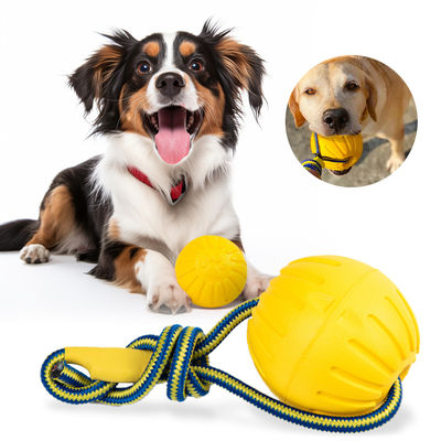 7cm 9cm Foam Dog Balls EVA Floating Pet Chew Toys Yellow Purple Customized