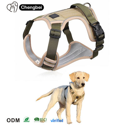 Reflective Breathable No Pull Dog Vest Harness Black Oxford Cloth