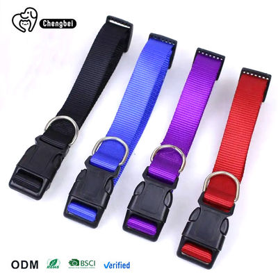 Dog Collar Oem Custom Luxury Personalized Logo Adjustable Pet Blank Plain Nylon Collars