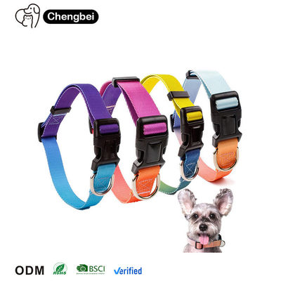 Dog Collar Luxury Gradient Adjustable Reversible Solid Custom Logo Designer Personalized