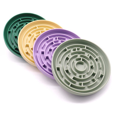 Silicone Dog Slow Feeder Food Grade Purple Green Slow Eating Dog Bowl