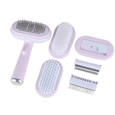 Hair  Dematting Pin Comb  Pet Grooming Kit Self Cleaning Slicker Brush Shedding Tool