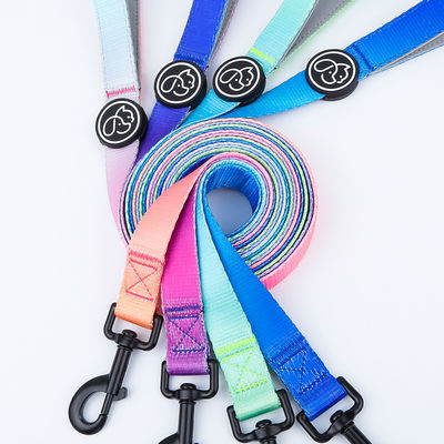 Gradient Waterproof Harness Collar Leash Set Blue Pink Purple Puppy Collar And Lead Set