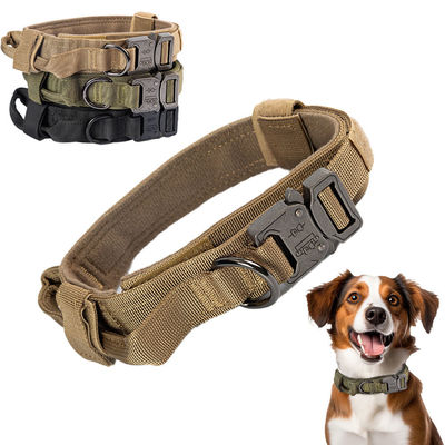User-Defined Logo Tactical Dog Collar with Metal Buckle and Nylon Material