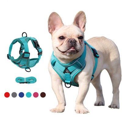 Polyester Reflective Pet Vest 1.5m Traction Leash Blue Dog Harness