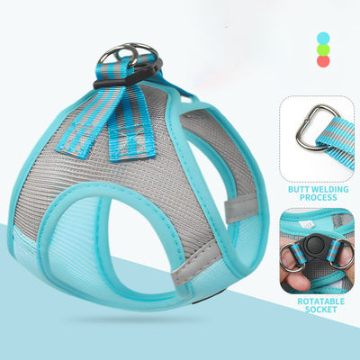 Personalized Private Label Adjustable Custom Designer Breathable Mesh Cloth Pet Dog Harness Leash Logo Customized