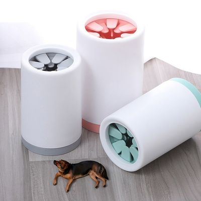 360 Degree Dog Paw Cleaner Cup White Silicone Mudbuster For Dogs
