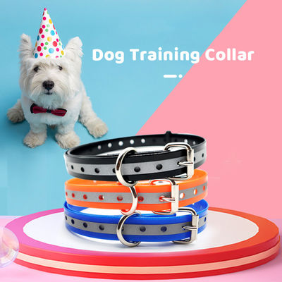All-Season Reflective Dog Collar Hundehalsband No Pull Adjustable TPU Hardware Buckle Solid Pattern