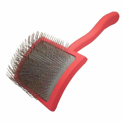 Pet Wire Grooming Brush Wooden Handle Metal Long Pin Slicker Brush for Medium Large Dogs