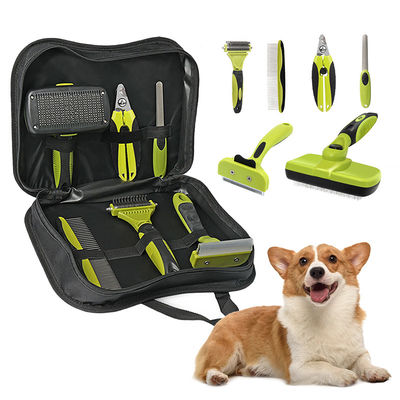 Customized Dog Brush Set Pet Cleaning Kit 6 In 1 Pet Grooming Tool