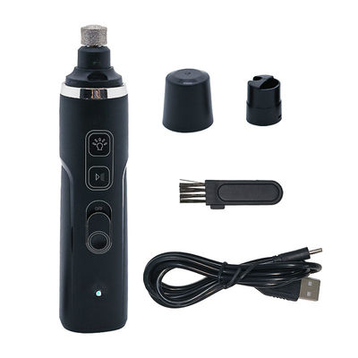 Black USB Charging Electric Dog Nail Clippers LED Electric Pet Nail Trimmer