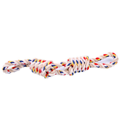 Sustainable Mixed Color Dog Chew Toy for Large Breeds Bite-Resistant Labrador and Golden Retriever Polygonal Stick Rope
