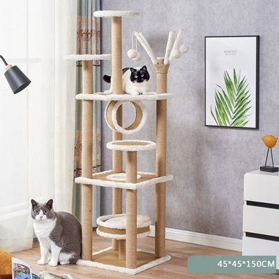 Modern Luxury Cat Tree with Sustainable Product Feature Cat Furniture and Scratching Sisal Posts