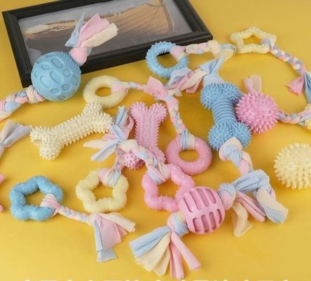 Dog ToySmall Dog Puppies Pet Natural Chew Toys   Molar Rod Tpr Rope Toy Catnip
