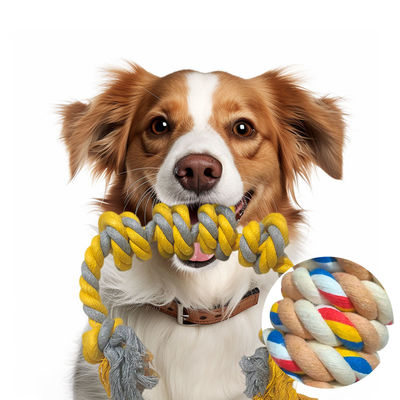 Chewer Toy Large Dog Aggressive Colors Crocheted Indestructible Rope Polyester Material