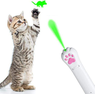 Sustainable ABS Cat Laser Toy White USB Charging Laser Pointer Cat Toy