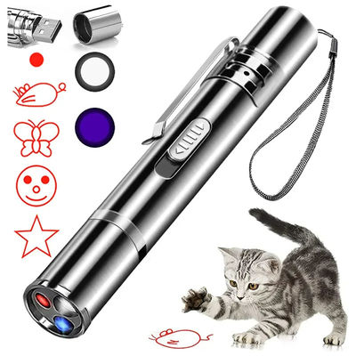 Purple Red White Laser Cat Teaser Interactive Toy Rechargeable Cat Toys
