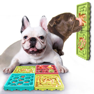 Interactive Dog Bowls Treat Dispensing 4-pack Slow Feeder Pad Licking Mat Training