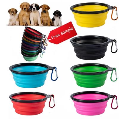 Silicone Collapsible Pet Feeder Bowls for Dogs Cats Small Animals Rounded Portable Water