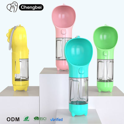 Pet Water Dispenser Foldable 4 In 1 Dog Bottle Leak Proof 300/500ml Portable Travel Puppy