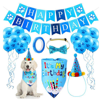 Dog's Birthday Party Supplies Pull Flag Hat and More Get Ready Celebrate
