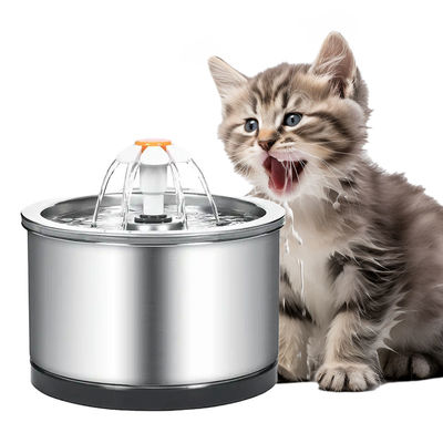 Pet Water Fountain 2.5L Volume Stainless Steel Material No Time Setting Nozzles Included