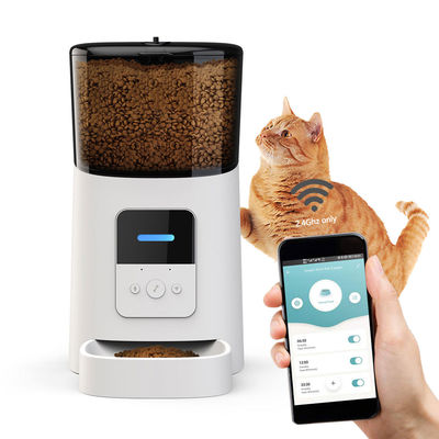 Plastic Smart Pet Feeder 600ml Automatic Cat Feeder Wifi 110V-240V