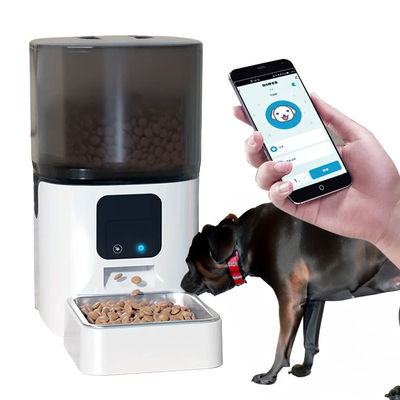 White ABS 6L Smart Cat Feeder Automatic Pet Camera Feeder For Small Animals