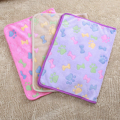 Dog Blanket Soft Plush Coral Fleece Mechanical Wash Pets Rest Sleeping Custom Printed