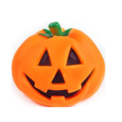 Halloween Pumpkin Pet Squeak Toys  Dogs Interactive Rubber Chew Toy Ethylene Interactive