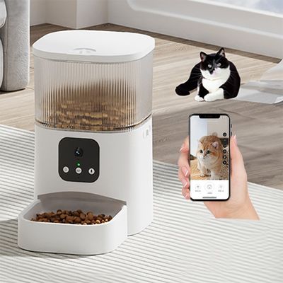 Mobile App Remote Control Cat Feeder 300ml Wifi Cat Food Dispenser